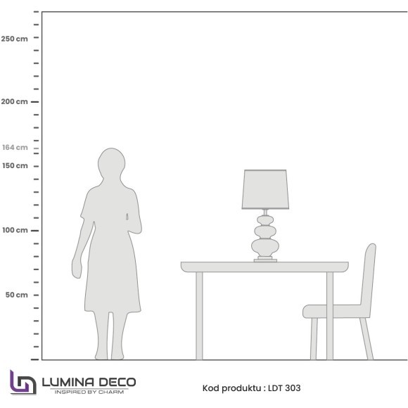 Настольная лампа Lumina Deco Briston LDT 303 CHR+BK