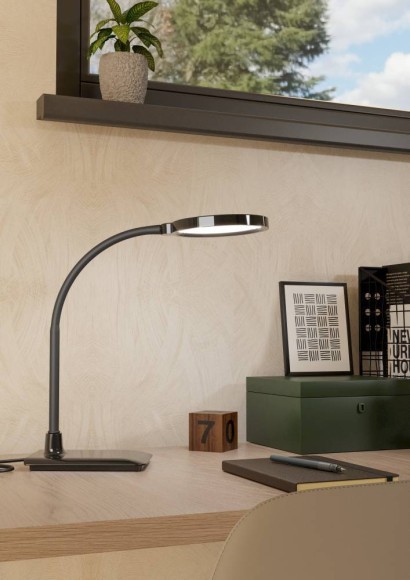 902175 LAURO Светодиодная настольная лампа с регулировкой цветовой температуры 2700K-6500K, сенсорный диммер, 5.5Вт, 600Лм