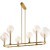 Латунная люстра на штангах (75-48см) с прозрачными плафонами, 6 ламп E14 Maytoni Status MOD333PL-06BS1