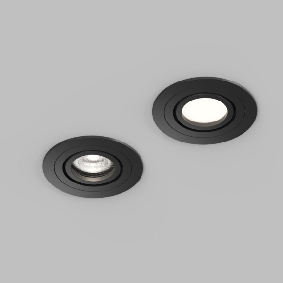 Встраиваемый влагозащищённый светильник HYDRO, IP44, до 15 Вт LED, GU10, алюминий, чёрный