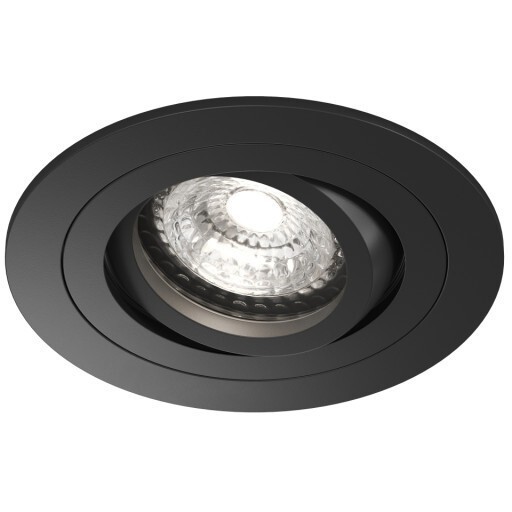 Встраиваемый влагозащищённый светильник HYDRO, IP44, до 15 Вт LED, GU10, алюминий, чёрный