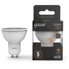 Лампа Gauss Black 7Вт 500Лм 3000К GU10 101506105-D