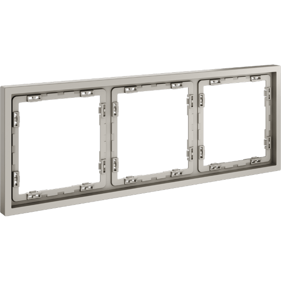 VLS100303 Рамка пластиковая для электрических изделий кашемирового цвета VOLTUM серии S70 на 3 поста (кашемир)