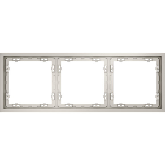 VLS100303 Рамка пластиковая для электрических изделий кашемирового цвета VOLTUM серии S70 на 3 поста (кашемир)