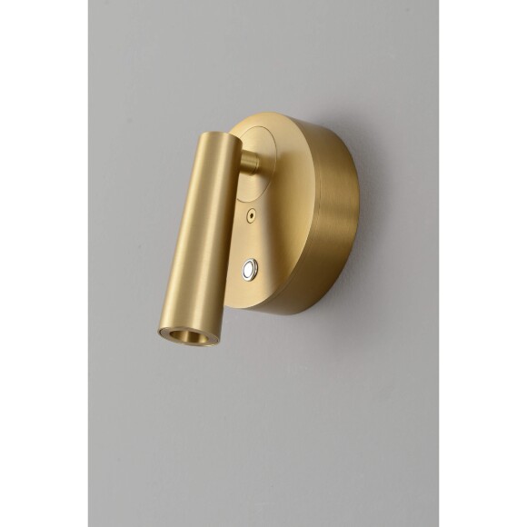 Crystal Lux CLT 233W GO 1400/590 Настенный светодиодный спот (бра) для чтения, с сенсорным выключателем на корпусе, металл латунь LED 3Вт 3000К 255Лм CRI95 36° IP20 220V Crystal Lux CLT 233W GO 1400/590 Настенный светодиодный спот (бра) для чтения, с сенсорным выключателем на корпусе, металл латунь LED 3Вт 3000К 255Лм CRI95 36° IP20 220V