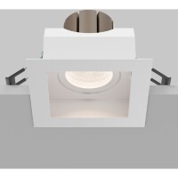 Maytoni Metal Modern DL008-12W2.7-3-4K-W Белый квадратный встраиваемый светодиодный светильник, поворотный, CCT перекл. цветовой температуры, LED 12Вт 2700-3000-4000K 1260-1470Лм CRI90 50° IP20 220V