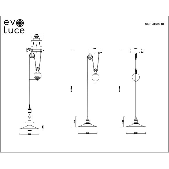 SLE120503-01 Подвес Черный/Черный E27 1*60W ESPERAZZA SLE120503-01 Подвес Черный/Черный E27 1*60W ESPERAZZA