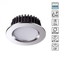 Встраиваемый светильник Novotech 357908 DRUM IP44 светодиодный LED 10W