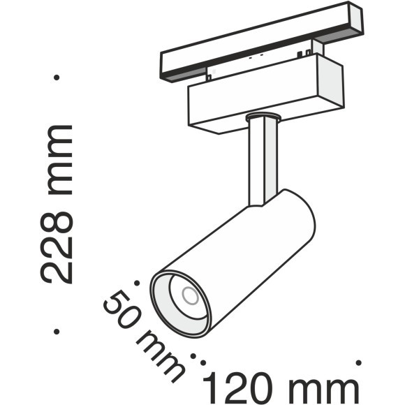 TR019-2-10W4K-B Трековый магнитный светодиодный светильник Maytoni Gravity CRI90+ 4000К 700Лм 24° 9Вт