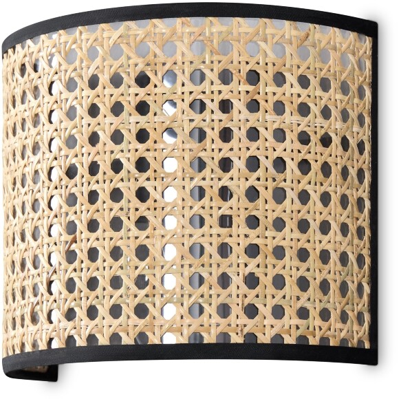 Настенный светильник (бра) с ротанговым плафоном под лампу E14 Freya Mixture FR5483WL-01B