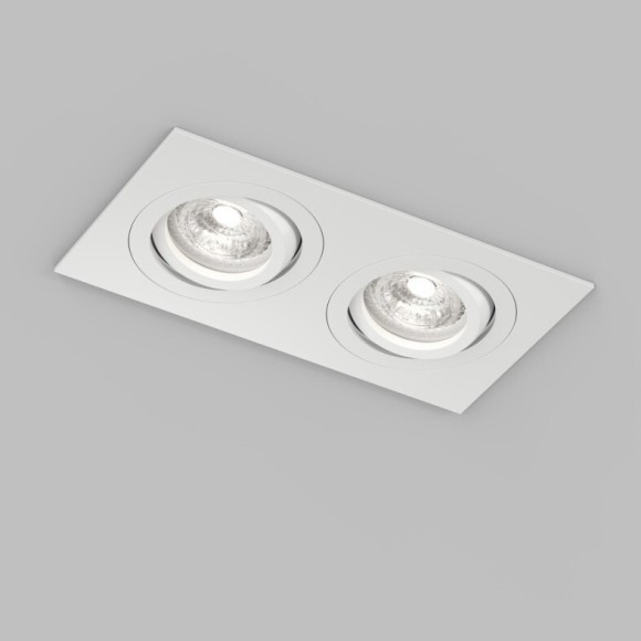 Встраиваемый влагозащищённый светильник HYDRO, IP44, 2?15 Вт LED макс., GU10, алюминий, белый