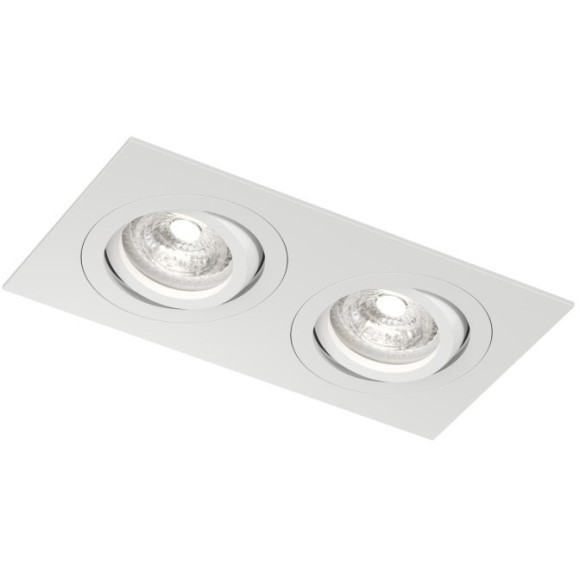 Встраиваемый влагозащищённый светильник HYDRO, IP44, 2?15 Вт LED макс., GU10, алюминий, белый