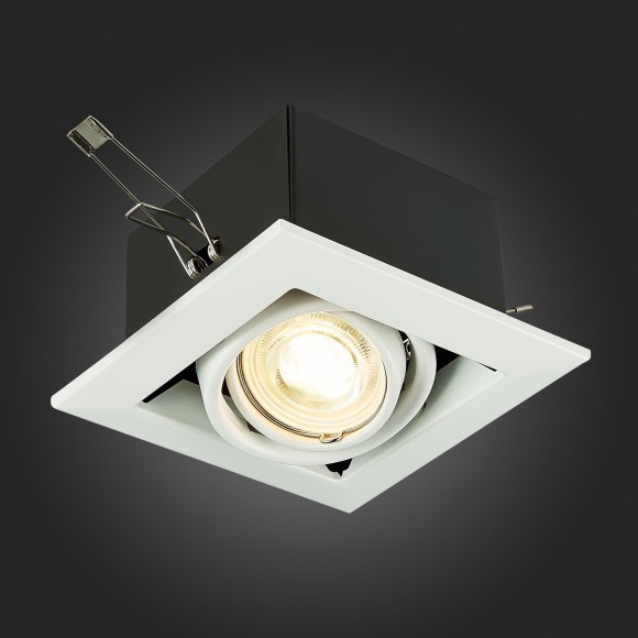 ST250.558.01 Св-к встр. Черный, Белый GU10 1*50W IP20 L126xW126xH70 220V Без ламп Встраиваемые светильники ST250.558.01 Св-к встр. Черный, Белый GU10 1*50W IP20 L126xW126xH70 220V Без ламп Встраиваемые светильники