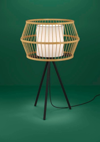 390235 MONTERROSO MONTERROSO Настольная лампа с цоколем E27, механический выключатель, дерево белый, металл черный 390235 MONTERROSO MONTERROSO Настольная лампа с цоколем E27, механический выключатель, дерево белый, металл черный