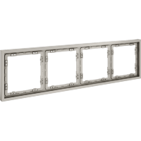 VLS100403 Рамка пластиковая для электрических изделий кашемирового цвета VOLTUM серии S70 на 4 поста (кашемир)