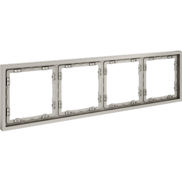 VLS100403 Рамка пластиковая для электрических изделий кашемирового цвета VOLTUM серии S70 на 4 поста (кашемир)
