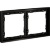 VLSM120212 Металлическая рамка для розеток и выключателей антрацитового цвета VOLTUM серии S70 Metal на 2 поста (антрацит)