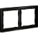 VLSM120212 Металлическая рамка для розеток и выключателей антрацитового цвета VOLTUM серии S70 Metal на 2 поста (антрацит)