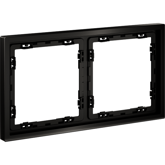 VLSM120212 Металлическая рамка для розеток и выключателей антрацитового цвета VOLTUM серии S70 Metal на 2 поста (антрацит)