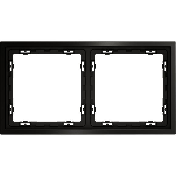 VLSM120212 Металлическая рамка для розеток и выключателей антрацитового цвета VOLTUM серии S70 Metal на 2 поста (антрацит)