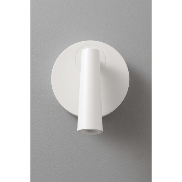 Crystal Lux CLT 233W WH 1400/589 Настенный светодиодный спот (бра) для чтения, с сенсорным выключателем на корпусе, белый матовый металл LED 3Вт 3000К 255Лм CRI95 36° IP20 220V