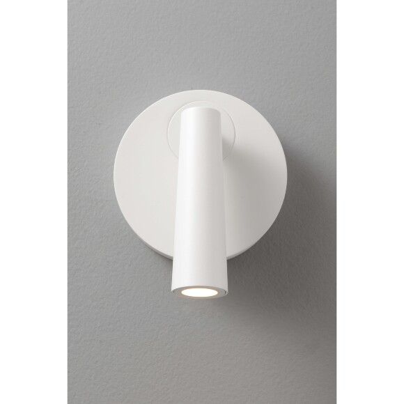 Crystal Lux CLT 233W WH 1400/589 Настенный светодиодный спот (бра) для чтения, с сенсорным выключателем на корпусе, белый матовый металл LED 3Вт 3000К 255Лм CRI95 36° IP20 220V