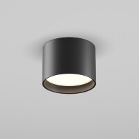 Maytoni Glare C127CL-L7W4K-B Светильник спот потолочный светодиодный накладной, 64x90мм, металл черный матовый, белый матовый антибликовый рассеиватель LED SMD2835 7Вт 4000K 390Лм CRI90 120° IP44 220V светодиоды Epistar