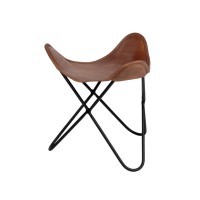 424759 YAMATSURI Стул кожаный L450 B480 H450 металл коричневый черный
