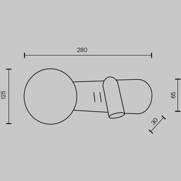 Настенный светильник (бра) Maytoni MOD350WL-01BBS Настенный светильник (бра) Maytoni MOD350WL-01BBS