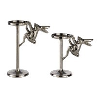 422251 LONKINTSY LONKINTSY Подсвечник на 2 свечи, алюминий, металл, цвет никель, восточный стиль, L200, B105, H190