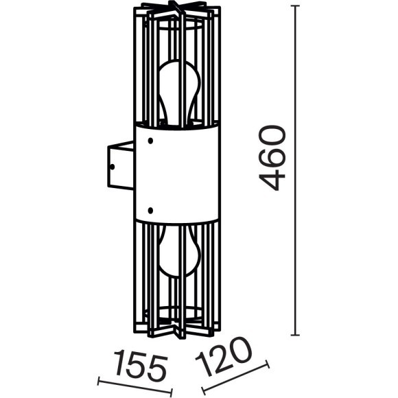 Настенный светильник (бра) Outdoor O453WL-02GF