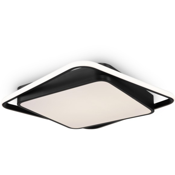 Квадратный черный светодиодный потолочный светильник управляемый пультом ДУ 88Вт 7000лм 3000-6000К Freya Arvin FR10030CL-L88B