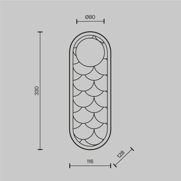 MOD473WL-L20BSK Настенный светильник (бра) с последов. переключением цвет. темпратуры с внешнего выключателя Maytoni Perlamour