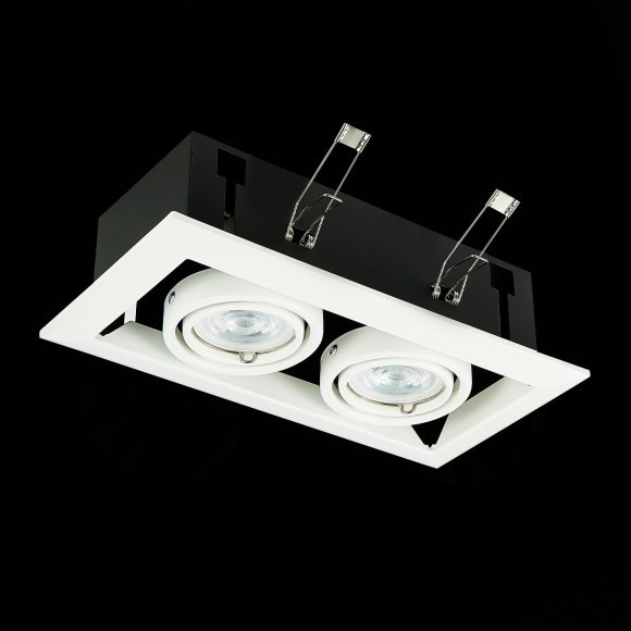 ST250.558.02 Св-к встр. Черный, Белый GU10 2*50W IP20 L245xW126xH70 220V Без ламп Встраиваемые светильники ST250.558.02 Св-к встр. Черный, Белый GU10 2*50W IP20 L245xW126xH70 220V Без ламп Встраиваемые светильники