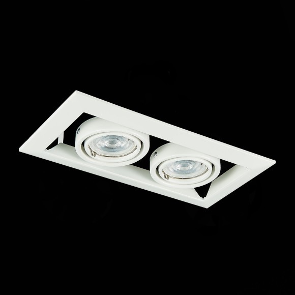 ST250.558.02 Св-к встр. Черный, Белый GU10 2*50W IP20 L245xW126xH70 220V Без ламп Встраиваемые светильники ST250.558.02 Св-к встр. Черный, Белый GU10 2*50W IP20 L245xW126xH70 220V Без ламп Встраиваемые светильники