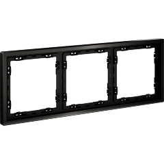 VLSM120212 Металлическая рамка для розеток и выключателей антрацитового цвета VOLTUM серии S70 Metal на 3 поста (антрацит)