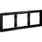 VLSM120212 Металлическая рамка для розеток и выключателей антрацитового цвета VOLTUM серии S70 Metal на 3 поста (антрацит)