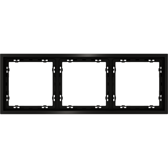 VLSM120212 Металлическая рамка для розеток и выключателей антрацитового цвета VOLTUM серии S70 Metal на 3 поста (антрацит)