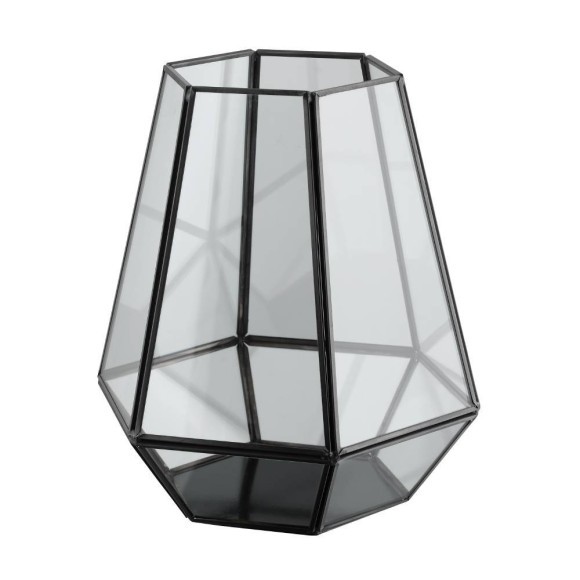 422119 Подсвечник AMBATOBE, L170, B145, H190, стекло, черный, серый