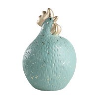 427941 Фигурка Курица SAIDANE ?100, H155 керамика, мятный зеленый, золотой