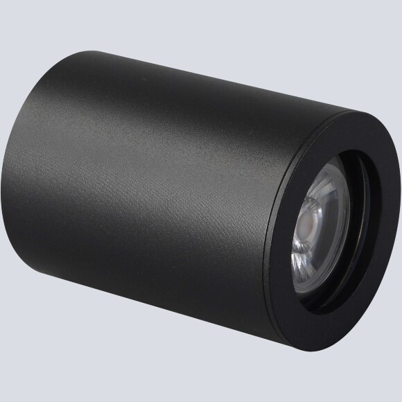 Crystal Lux CLT 422C BL Черный накладной потолочный влагозащищенный минималистичный светодиодный светильник под сменную лампу GU10, черный матовый металл, защита IP44