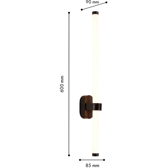 4860-1W Favourite Настенный светильник в виде светящегося цилиндра LEDx14W, 736LM, 3000K
