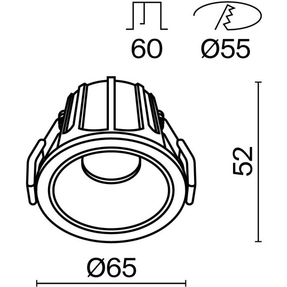 Встраиваемый светильник Maytoni DL043-01-10W4K-RD-WB Alfa LED светодиодный LED 10W