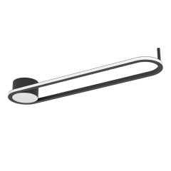 902151 COLLECORVINO Светодиодный настенно-потолочный светильник с регулировкой цветовой температуры, 24Вт, 2400Лм, 2700K-6500K, алюминий, черный-белый