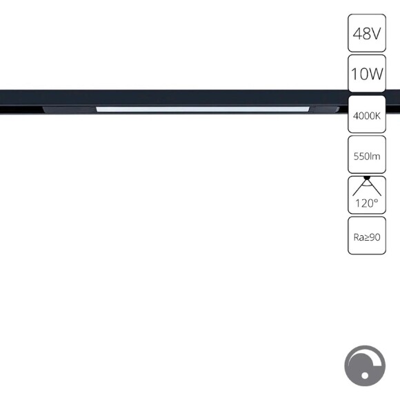 Магнитный трековый светильник LED 4000K 550Lm Arte Lamp OPTIMA 0.1-10V A7473PL-1BK