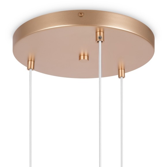 MOD321PL-03G1 Подвесной светильник с 3 стеклянными плафонами шарами, 3 лампы Е14, основание матовое розовое золото Maytoni Basic form MOD321PL-03G1 Подвесной светильник с 3 стеклянными плафонами шарами, 3 лампы Е14, основание матовое розовое золото Maytoni Basic form