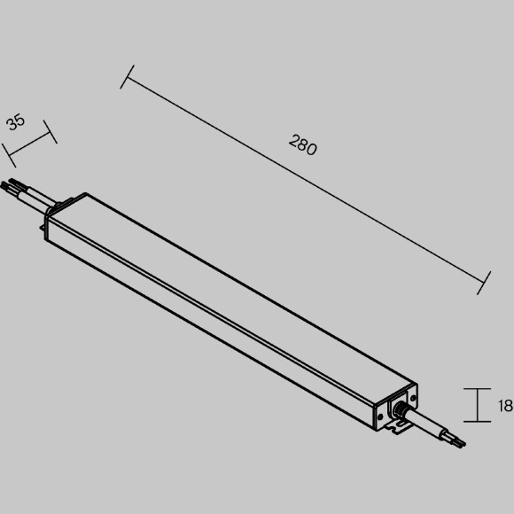 Блок питания (трансформатор, драйвер) IP67 220-24В, 60Вт, повышенного качества с гарантией 7 лет Maytoni PSL023 арт 822010