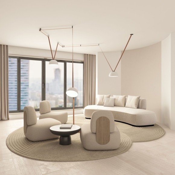 DK5563-WH+BK Светодиодный светильник для трека-ремня серии Denkirs Belty 48V, 28W, RA90, 120°, 3000K