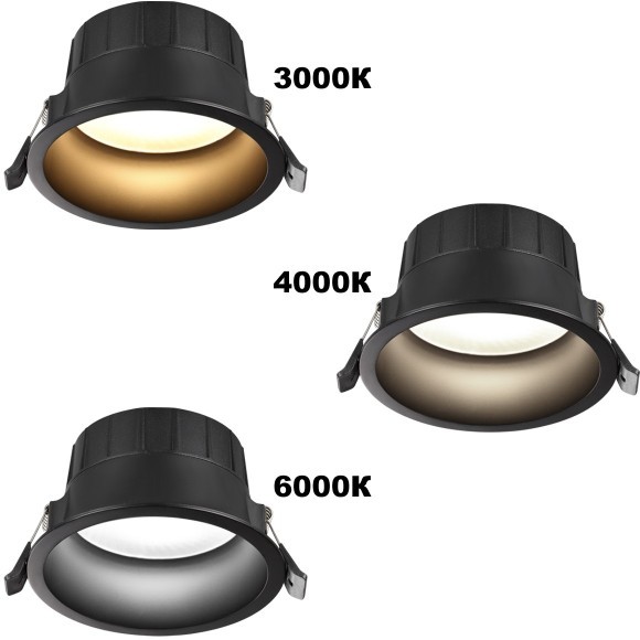 359552 Светильник встраиваемый Nvotech WIR с переключателем цв. температуры IP44 LED Ra90 Lm675 10W 220-240V 3000К\4000К\6000К CLARA