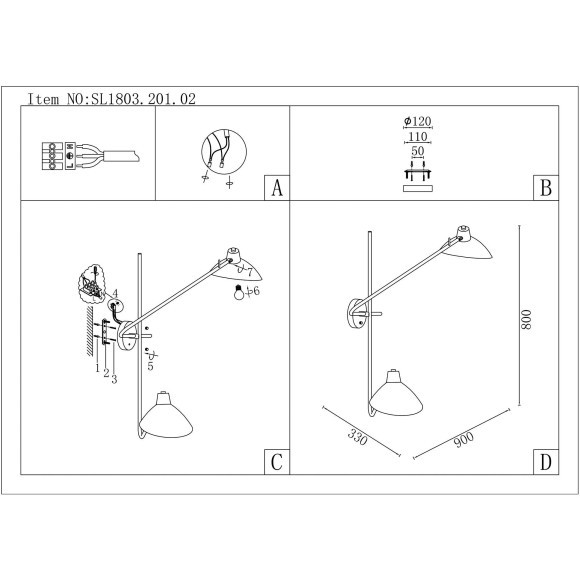 SL1803.201.02 Бра ST-Luce Золотистый, Черный/Черный E27 2*60W JARRO SL1803.201.02 Бра ST-Luce Золотистый, Черный/Черный E27 2*60W JARRO